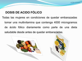 Acido folico presentacion22 | PPTX