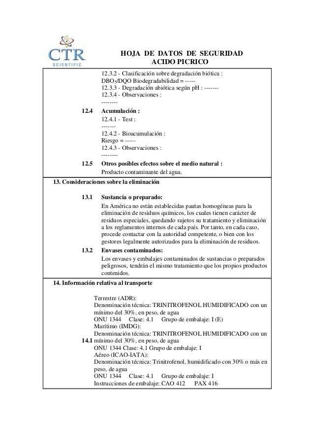 acido picrico picric acid