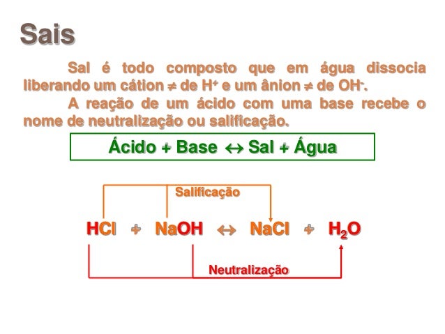 acido base sal agua acidos bases sais acido base sal agua acidos bases sais