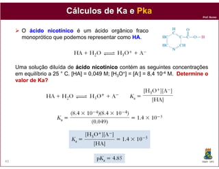 Cálculos de Ka e Pka
                                                                                 Prof. Nunes




    ...