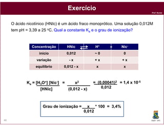 Exercício
                                                                               Prof. Nunes




     O ácido nico...