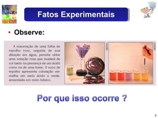 Observe: Fatos Experimentais 