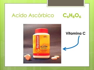 Acido Ascórbico   C₆H₈O₆


                  Vitamina C
 
