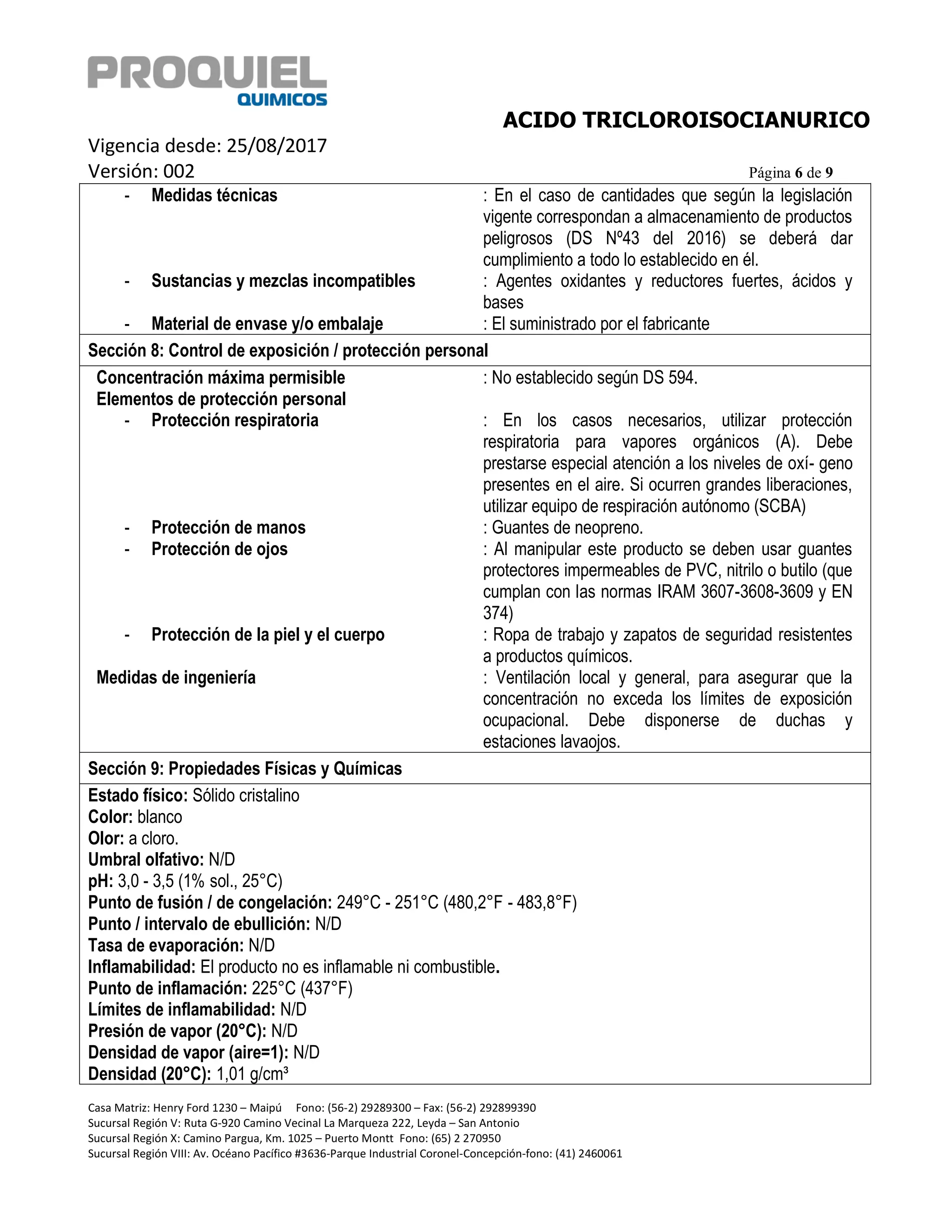 Acido tricloroisocianurico hsds | PDF