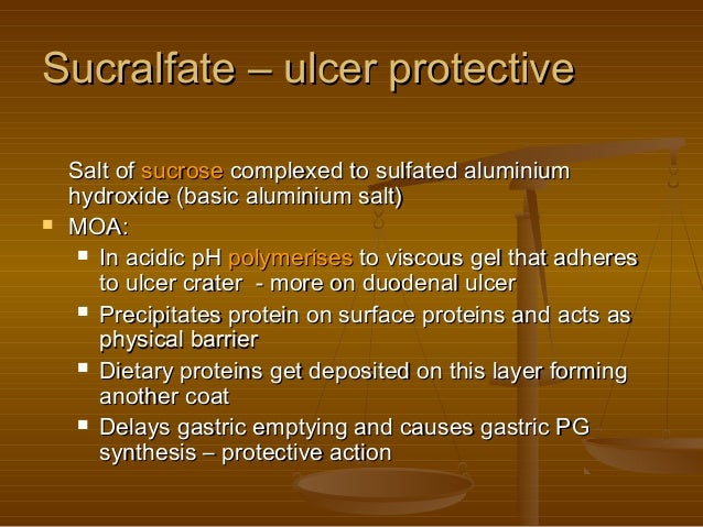 Sucralfate (Carafate) A Pepsin Inhibitor Acts By