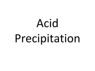 Acid
Precipitation
 