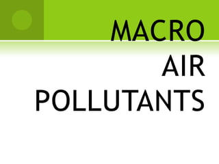 MACRO
AIR
POLLUTANTS
 