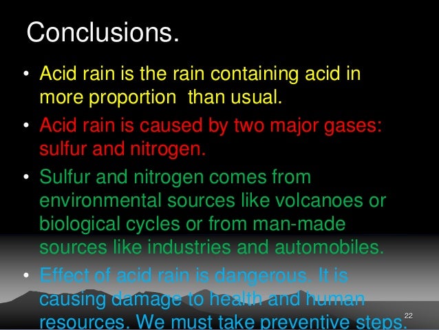 Research paper on acid rain