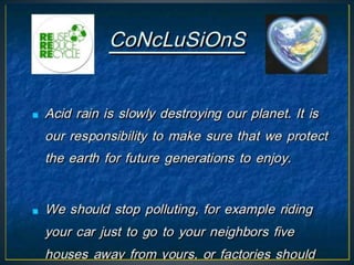 Acid rain and its effects 