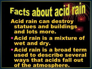 Acid rain and its effects 