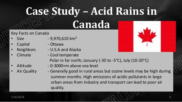 case study of acid rain in canada