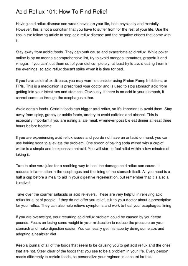 Acid Reflux 101 How To Find Relief acid reflux 101 how to find relief