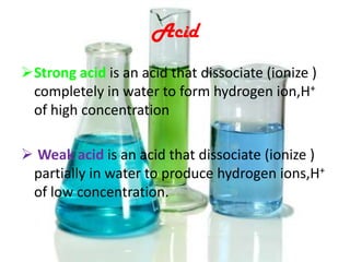 Uses of acids in daily lifeSulphuric acid – paints, detegents, polymers, fertilisers