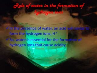 Acid can react with     a) bases to produce salts and water     b) metals to produce salts and hydrogen gas     c) carbonates to produce salts , carbon      dioxide gas and water