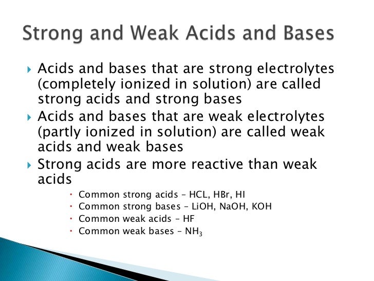 Acids and Bases