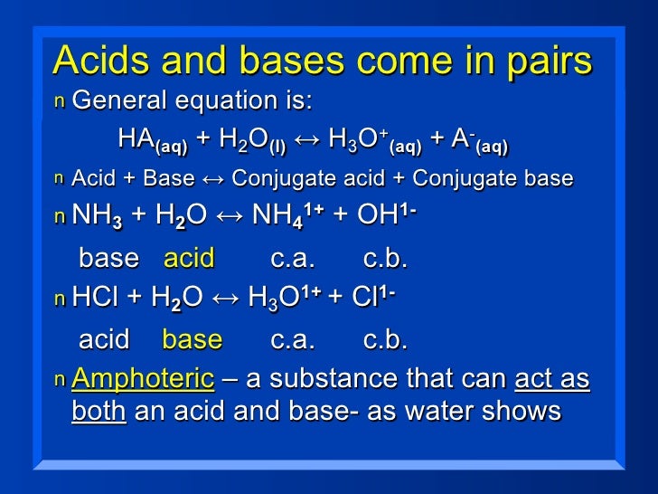 Acids and Bases