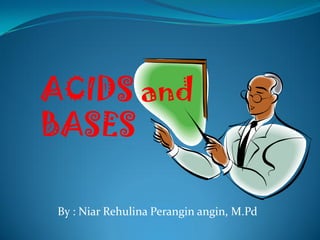 ACIDS and
BASES
By : Niar Rehulina Perangin angin, M.Pd

 