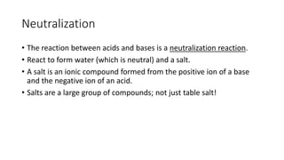 Acids and bases | PPTX