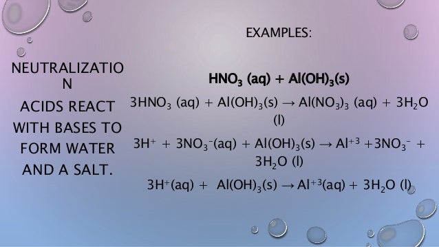 Al Oh 3 Hno3 Acids and bases