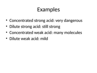 Comprehensive Grade 10 Study Notes on Acids, Bases, and pH Concepts | PPTX