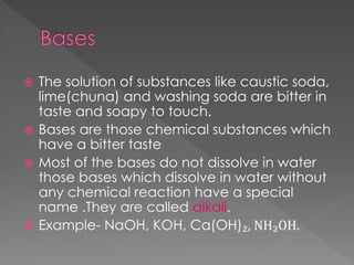 Acids, bases and salts | PPTX