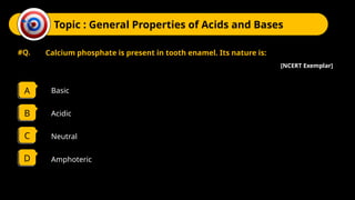 Neutral Base Comprehensive Chemistry Guide: Acids, Bases, and Salts for Class 10 | PPTX