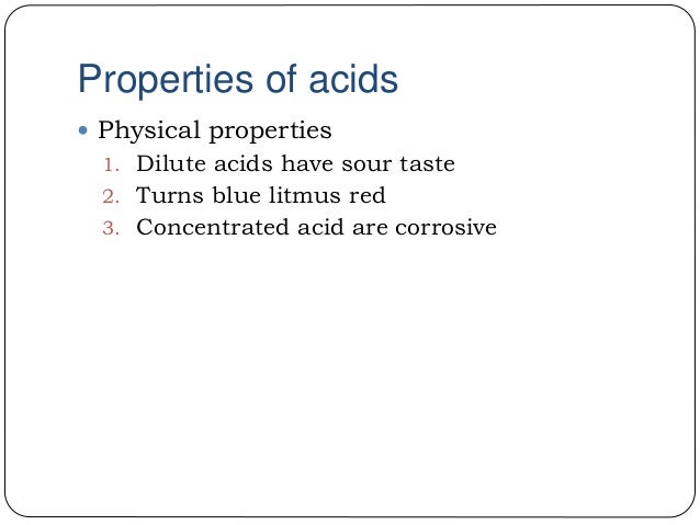 What is a concentrated acid?