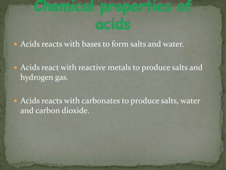 chemistry form 4 - Acids n bases | PPTX