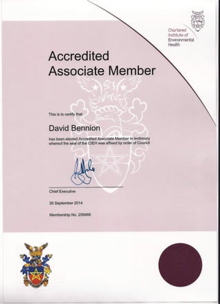 ACIEH certificate 20140001
