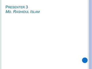 PRESENTER 3
MD. RASHIDUL ISLAM
 