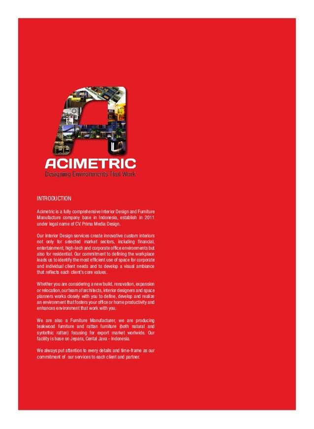 Acimetric Interior Design And Furniture Co Company Profile