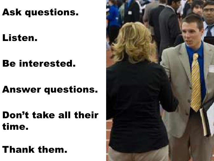 questions to ask at a job fair