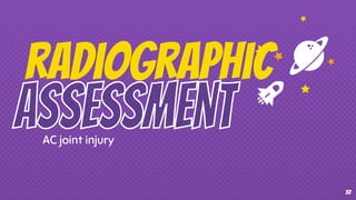 radiographic
AC joint injury
32
 