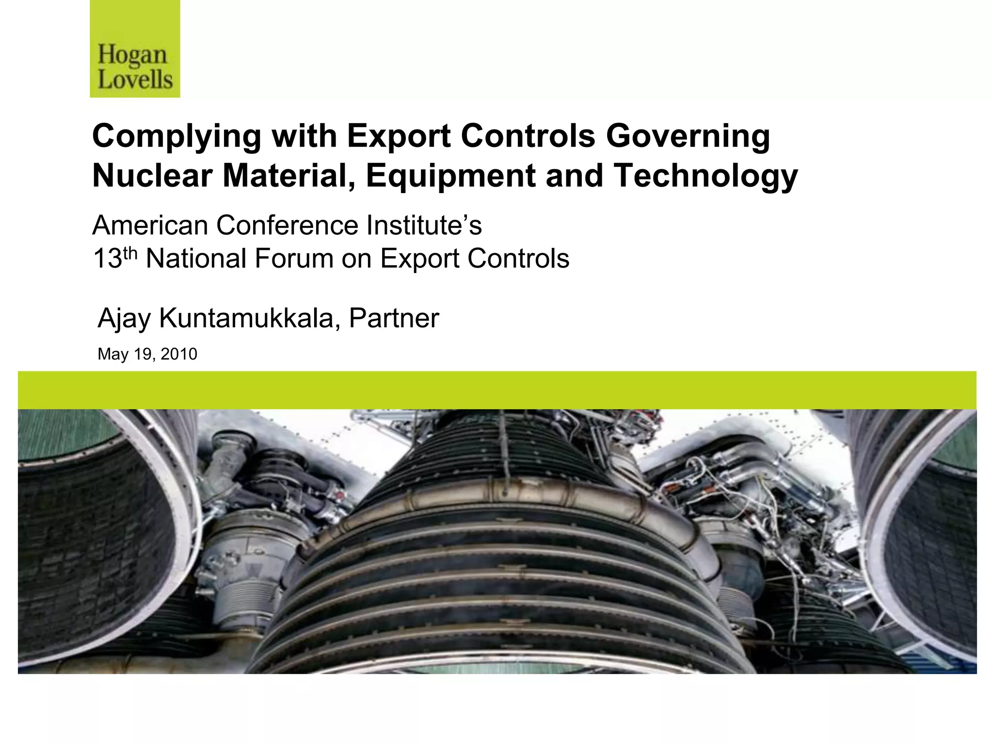ACI Nuclear Export Control Slides PPT