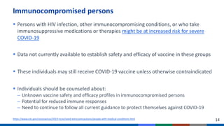 Acip clinical considerations