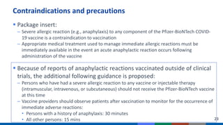 Acip clinical considerations