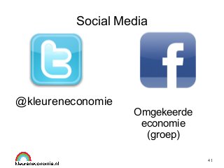 41
Social Media
@kleureneconomie
Omgekeerde
economie
(groep)
 