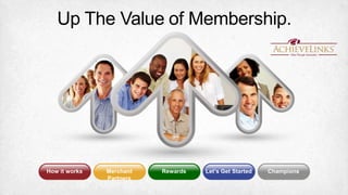 Up The Value of Membership.

How it works

Merchant
Partners

Rewards

Let’s Get Started

Champions

 