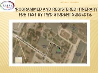 25/10/2016ACIT-2015
14
PROGRAMMED AND REGISTERED ITINERARY
FOR TEST BY TWO STUDENT SUBJECTS.
 
