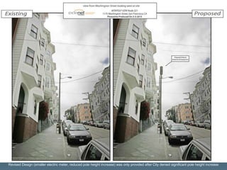 Actual Crown Castle Site. Modifications made w/o permits
(whip antenna for Sprint, panel for Verizon)
 