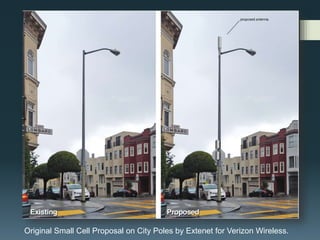 Revised Design (smaller electric meter, reduced pole height increase) was only provided after City denied significant pole height increase
 