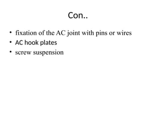 AC JOINT injury and management of principle | PPTX