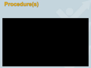 20
Procedure(s)
 