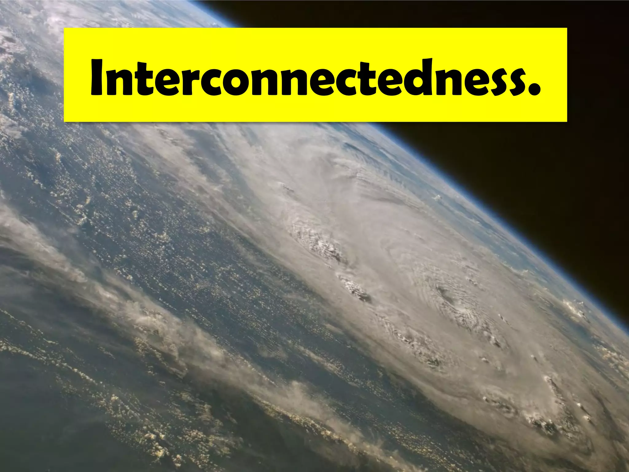 Interconnectedness.
 