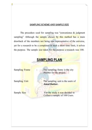 AMUL BUTTER PROJECT FILE | DOCX