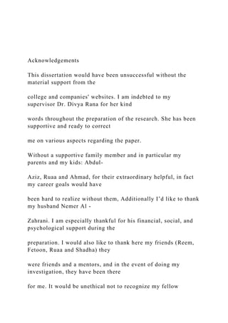 Dissertation Acknowledgements