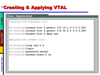 Creating & Applying VTAL 