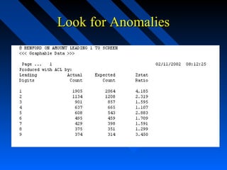 Look for AnomaliesLook for Anomalies
 