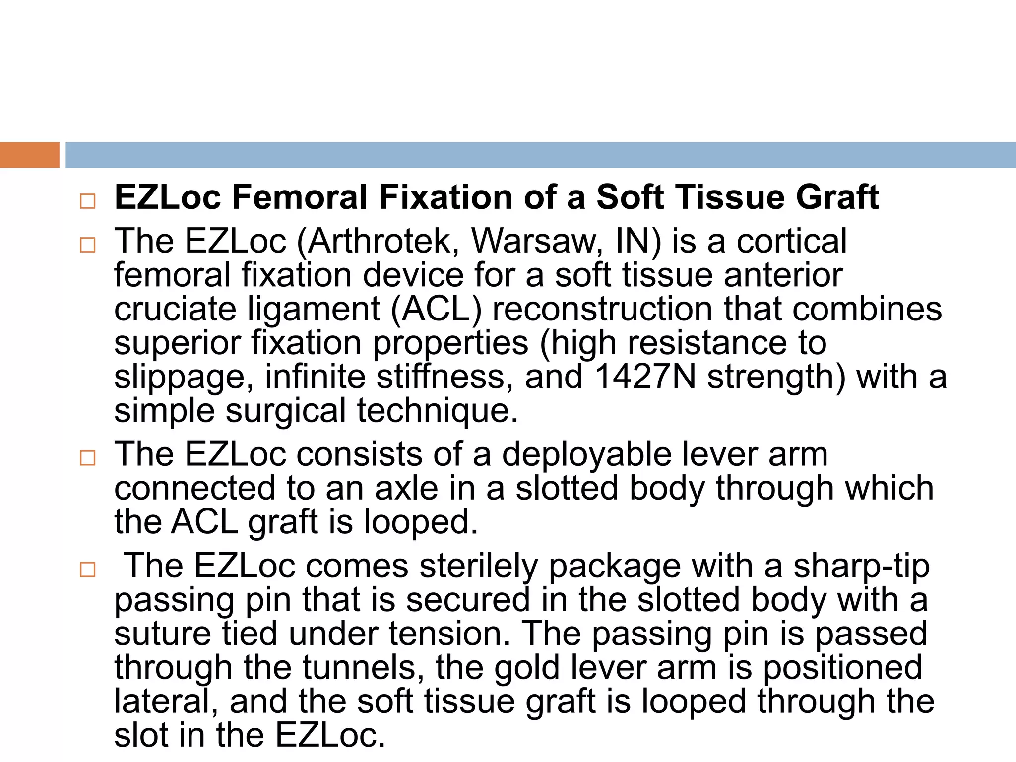 Anterior cruciate ligament-Injury & management | PPTX