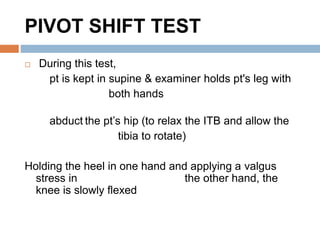 Anterior cruciate ligament-Injury & management | PPTX